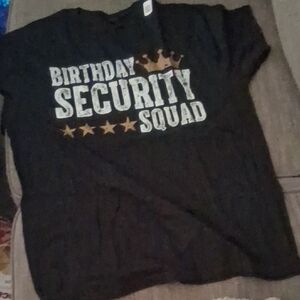 Black Birthday Security Squad T-Shirt